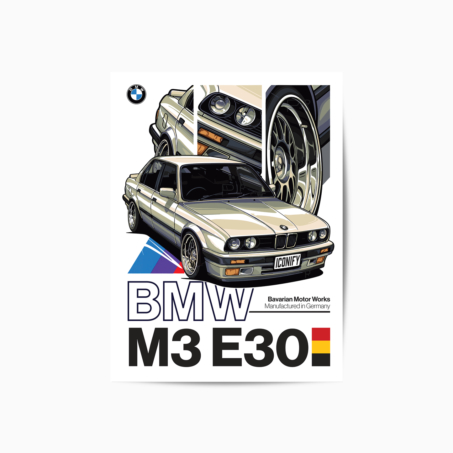 BMW M3 E30 Poster