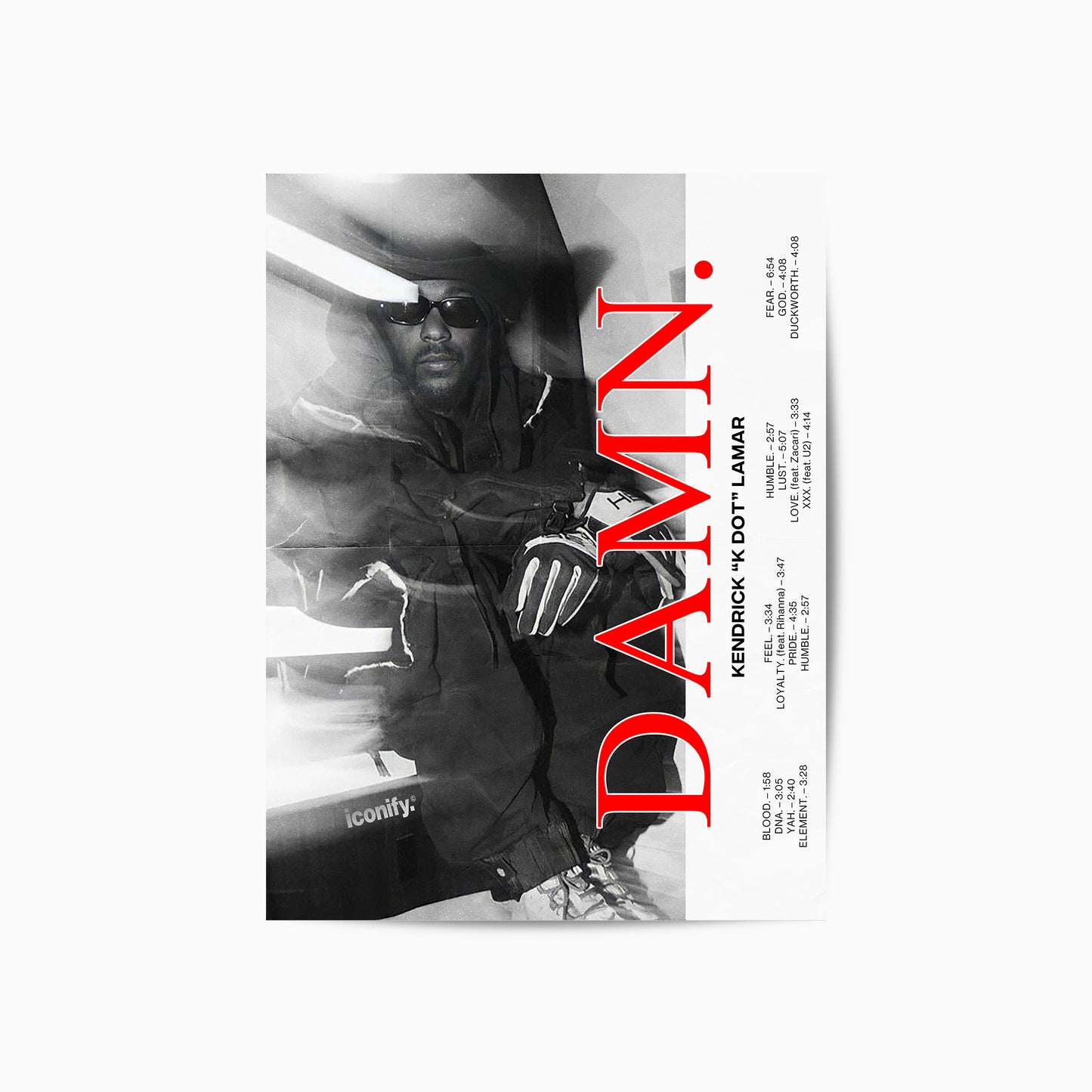 Kendrick Lamar 'DAMN.' Poster