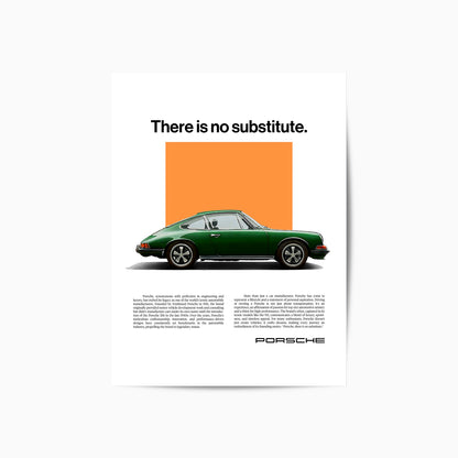 Porsche 'No Substitute' Poster