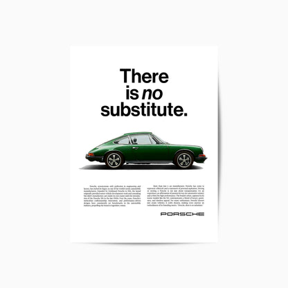 Porsche 'No Substitute' Poster